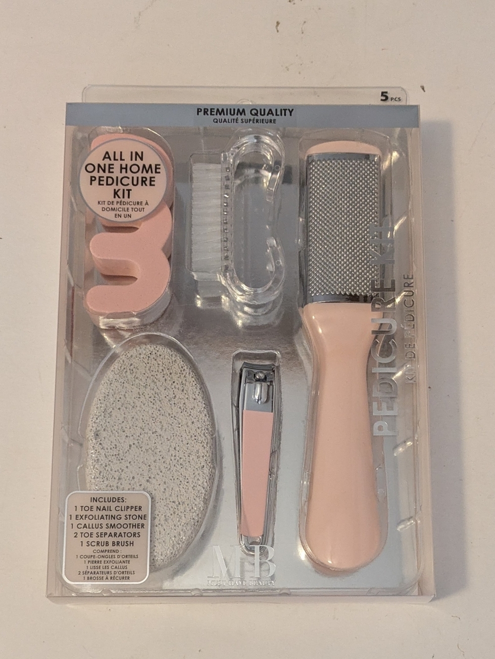 Pedicure Kit All-in-One Home Pedicure Kit - Light Pink